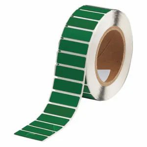 BRADY THTEP-172-593-.5GN Precut Label Roll, No Precut Hole, 19/32 x 1 49/64 Inch Size, Polyester, Green | CP2LUP 2UPK9