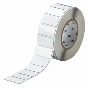 BRADY THTEP-173-593-.5 Precut Label Roll, No Precut Hole, 1 x 2 Inch Size, Polyester, White, 500 Labels Per Roll | CP2KTA 2UPL3