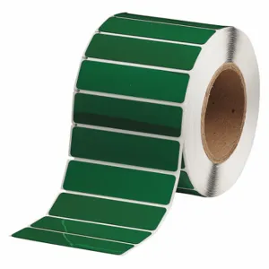 BRADY THTEP-174-593-.5GN Precut Label Roll, No Precut Hole, 1 x 4 Inch Size, Polyester, Green, 500 Labels Per Roll | CP2KTW 2UPN3