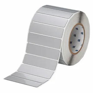 BRADY THTEP-174-593-.5SL Precut Label Roll, No Precut Hole, 1 x 4 Inch Size, Polyester, Silver, 500 Labels Per Roll | CP2KUB 2UPN4