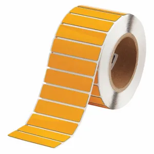 BRADY THTEP-175-593-.5YL Precut Label Roll, No Precut Hole, 3/4 x 3 Inch Size, Polyester, Yellow | CP2KWC 2UPN7