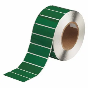 BRADY THTEP-176-593-.5GN Precut Label Roll, No Precut Hole, 1 x 3 Inch Size, Polyester, Green, 500 Labels Per Roll | CP2KTH 2UPP2