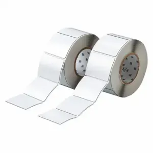 BRADY THTEP-177-593-.5 Precut Label Roll, No Precut Hole, 2 1/2 x 3 Inch Size, Polyester, White | CP2KVG 2UPP4