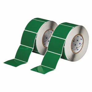 BRADY THTEP-177-593-.5GN Precut Label Roll, No Precut Hole, 2 1/2 x 3 Inch Size, Polyester, Green | CP2KVC 2UPP6