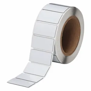 BRADY THTEP173-593-.25 Precut Label Roll, No Precut Hole, 1 x 2 Inch Size, Polyester, White, 250 Labels Per Roll | CP2KRY 22NA11