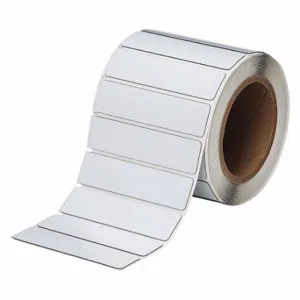 BRADY THTEP174-593-.25 Precut Label Roll, No Precut Hole, 1 x 4 Inch Size, Polyester, White, 250 Labels Per Roll | CP2KUC 22NA16