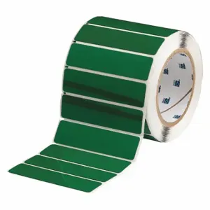 BRADY THTEP174-593-.25GN Precut Label Roll, No Precut Hole, 1 x 4 Inch Size, Polyester, Green, 250 Labels Per Roll | CP2KTU 22NA18