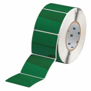 BRADY THTEP177-593-.25GN Precut Label Roll, No Precut Hole, 2 1/2 x 3 Inch Size, Polyester, Green | CP2LQA 22NA27