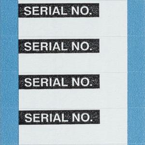 BRADY WO-34-PK Inventory Control Label, Legend Serial No., 1/2 Inch x 1 1/2 Inch Size, Vinyl, Pack Of 25 | CH6RYH 346WN1