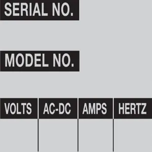 BRADY WOAF-36-PK Property Tag Labels, Black/Silver, 1 1/2 Inch Height | CH6RZG 346WP5