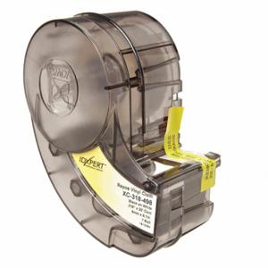 BRADY XC-318-498 Continuous Label Roll Cartridge, 5/16 Inch, 5/16 Inch X 20 Ft, Vinyl, Black On Yellow | CP2BFJ 4EA83