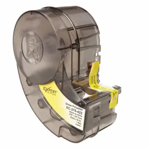 BRADY XC-375-422 Continuous Label Roll Cartridge, 3/8 Inch, 3/8 Inch X 30 Ft, Polyester, Black On Yellow | CP2BFF 4EA90