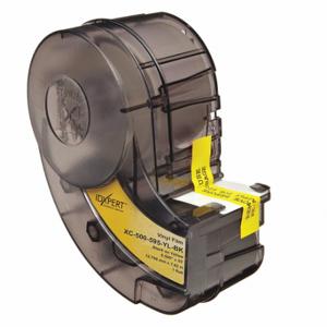 BRADY XC-500-595-WT-RD Continuous Label Roll Cartridge, 1/2 Inch X 30 Ft, Vinyl, Red On Yellow, Outdoor | CP2BKM 4EE55