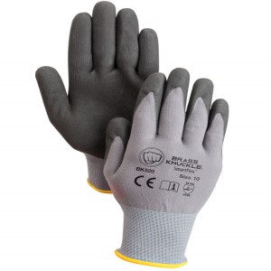 BRASS KNUCKLE BK520-11 Glove, 15 Gauge Thickness, Dark Purple Cuff, Foam Nitrile Coating, 12 Dozen | CF6DDF