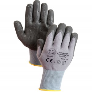 BRASS KNUCKLE BK529-7 Glove, 15 Gauge Thickness, Purple Cuff, Foam Nitrile Dot Coating, 12 Dozen | CF6DDM