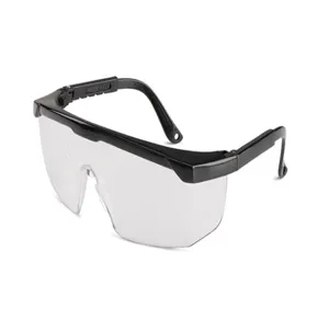 BRASS KNUCKLE BKADJ-5050 Safety Glass, Clear Lens, Black Frame, Anti Fog, 300Pk | CF6DAX