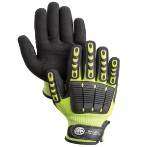BRASS KNUCKLE BKCR4499-7 Impact Resistant Glove, Nitrile Coating, Purple Cuff, 5 Dozen | CF6DFZ