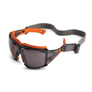 BRASS KNUCKLE BKDST-1020SNP Safety Glass, Smoke Lens, Black/Orange Frame, Anti Fog, 300Pk | CF6DBE