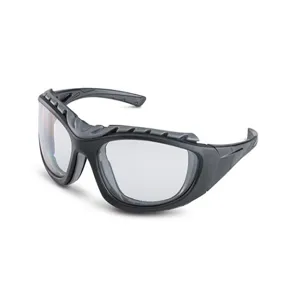 BRASS KNUCKLE BKDST-1040NP Safety Glass, Clear Lens, Gray Accent, Black Frame, Anti Fog, 300Pk | CF6DBF