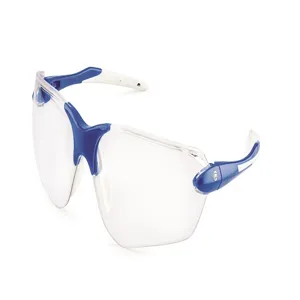 BRASS KNUCKLE BKFIX-3070 Safety Glass, Clear Lens, Blue/White Frame, Anti Fog, 300Pk | CF6DBM