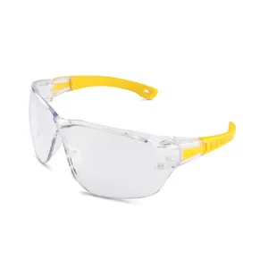 BRASS KNUCKLE BKFLEX-3100 Safety Glass, Smoke Lens, Yellow Frame, Anti Fog, 300Pk | CF6DBQ