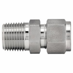 BRENNAN INDUSTRIES N2404-08-08-SS Instrumentation Fittings, 316 Stainless Steel, Compression x MNPT, 1/2 Inch Size Tube OD | CP2NEZ 782KD0