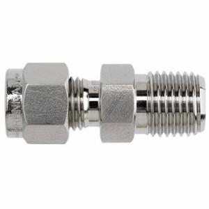 BRENNAN INDUSTRIES N2404-02-01-SS Male Connector, 316 Stainless Steel, Compression x MNPT, 1/8 Inch Size Tube OD | CP2NKM 798AV4