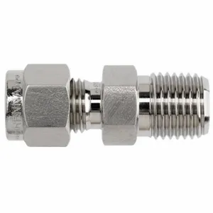 BRENNAN INDUSTRIES N2404-12-08-SS Male Connector, 316 Stainless Steel, Compression x MNPT, 3/4 Inch Size Tube OD | CP2NKQ 798AY7