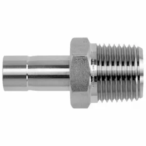 BRENNAN INDUSTRIES N2428-06-08-SS Male NPT Adapter, 316 Stainless Steel, Tube Stub x MNPT, 3/8 Inch Size Tube OD | CP2NHV 798C63