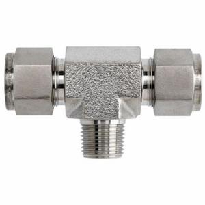BRENNAN INDUSTRIES N2601-04-04-02-SS Male Branch Tee, 316 Stainless Steel, Compression x Compression x MNPT | CP2NJQ 798CH6