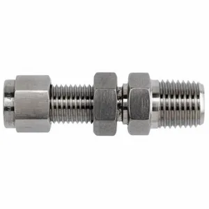 BRENNAN INDUSTRIES N2706-LN-04-02-SS Bulkhead Male Connector, 316 Stainless Steel, Compression x MNPT | CP2MVM 798CT1