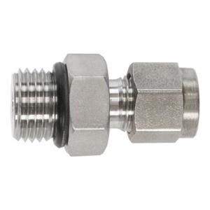 BRENNAN INDUSTRIES N6400-06-06-O-SS Instrumentation Fittings, 316 Stainless Steel, Compression x MORB, 3/8 Inch Size Tube OD | CP2NFJ 782KH2
