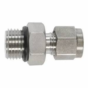 BRENNAN INDUSTRIES N6400-04-04-O-SS Instrumentation Fittings, 316 Stainless Steel, Compression x MORB, 1/4 Inch Size Tube OD | CP2NFH 782KH1