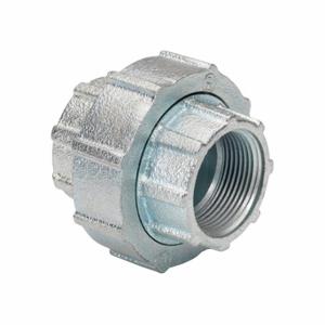 BRIDGEPORT FITTINGS 1123-RT Threaded Coupling - Three-Piece, Iron, 1 Inch Trade Size, 2 9/16 Inch Overall Length | CP2LQF 61TJ72