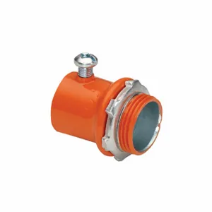 BRIDGEPORT FITTINGS 238-SO Set Screw Connector, Steel, 3 1/2 Inch Trade Size, 4 Inch Length, Non-Insulated, Orange | CQ8AAB 61VC18