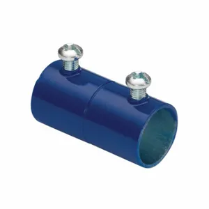 BRIDGEPORT FITTINGS 242-SBLU Set Screw Coupling, Steel, 1 Inch Trade Size, 2 1/2 Inch Length, Blue | CQ8ACJ 61VC62