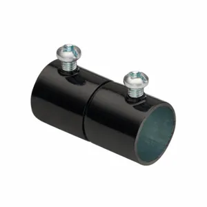 BRIDGEPORT FITTINGS 248-SBLK Set Screw Coupling, Steel, 3 1/2 Inch Trade Size, 4 25/32 Inch Length, Black | CQ8ADM 61VC58