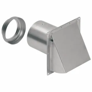 BROAN 885AL Wall Cap, Round, 3 Inch4 Inch Size Duct, Aluminum, Silver Finish, 23 ga, Wall Cap | CQ8AWF 793G36