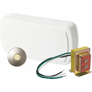 BROAN BK131LSN Chime, 1 Stucco Pushbutton, Satin Nickel | CQ8AHK 59ZT77