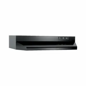 BROAN BUEZ030BL Range Hood, 30 Inch Wide, Black, Steel Housing, 210 Cfm, 6.5 Sones, 2 Speeds | CQ8ATJ 792HN2