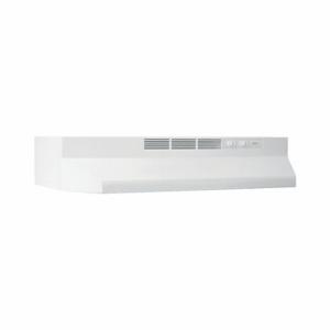 BROAN BUEZ124WW Non-Ducted Range Hood, Convertible Exhaust/Recirculation, 24 Inch Width, White | CQ8ATY 792HN5