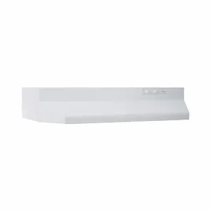 BROAN BUEZ024WW Range Hood, 24 Inch Wide, White, Steel Housing, 210 Cfm, 6.5 Sones, 2 Speeds | CQ8ATH 792HN0