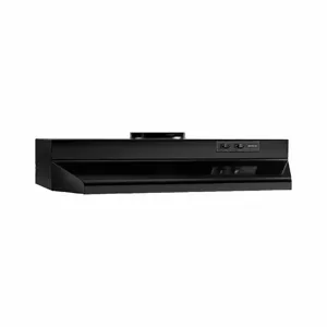 BROAN BUEZ230BL Range Hood, 30 Inch Wide, Black, Steel Housing, 230 Cfm, 6 Sones, 2 Speeds, Round Duct | CQ8ATK 792HP2