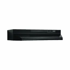 BROAN BUEZ330BL Range Hood, 30 Inch Wide, Black, Steel Housing, 260 Cfm, 7 Sones, 2 Speeds | CQ8ATL 792HP6