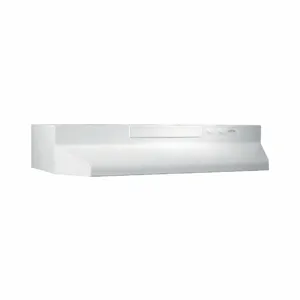 BROAN BUEZ330WW Range Hood, 30 Inch Wide, White, Steel Housing, 260 Cfm, 7 Sones, 2 Speeds | CQ8ATR 792HP5