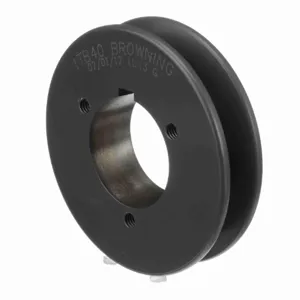 BROWNING 1001361 V-Belt Sheave, Multiple, Bushed Bore, 1 Groove, Cast Iron | BA4GGE 1TB40