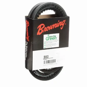 BROWNING 1089812 V-Belt, Notched, 98% Efficient, EPDM | AK6GBL BX63