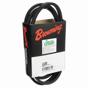 BROWNING 1094770 V-Belt, Rubber | AX4ZCC 4L690