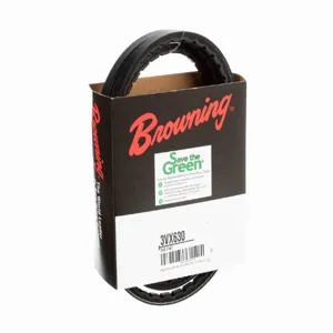 BROWNING 3001187 V-Belt, Notched, 98% Efficient, EPDM | AX6MLC 3VX630