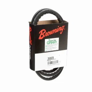 BROWNING 3001195 V-Belt, Notched, 98% Efficient, EPDM | AX7JNT 3VX670